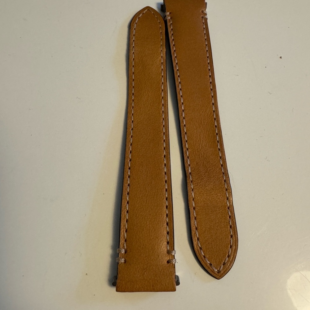 Authentic Brown leather strap for Santos de Cartier large watch